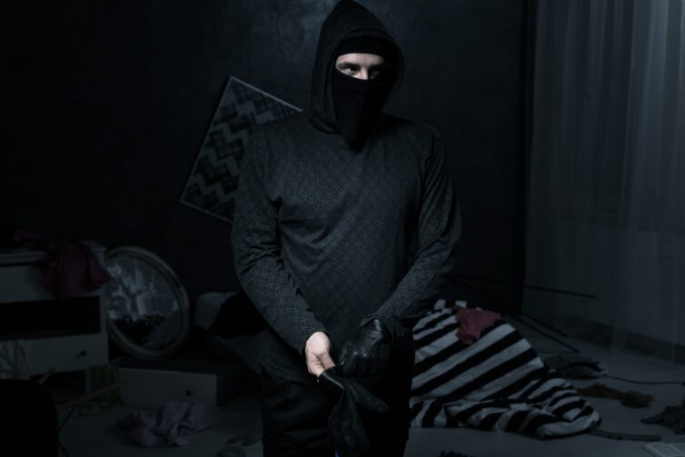 Thief in a dark room
